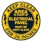 Signmission Keep Clear For 36 Inches 16in Non-Slip Floor Marker, 6PK, 16 in L, 16 in H, FD-2-C-16-6PK-99922 FD-2-C-16-6PK-99922 - alternate 1